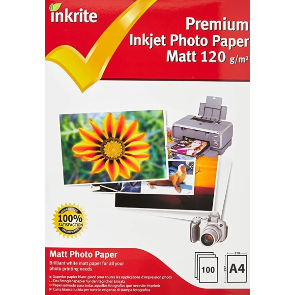 Inkrite PhotoPlus Premium Paper Matte 120gsm A4 (100 sheets)